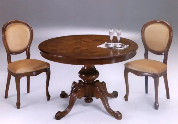 Dining Table 279/RE — cm. 120 Ø x 78H · cm. 120 Ø x 78 H.