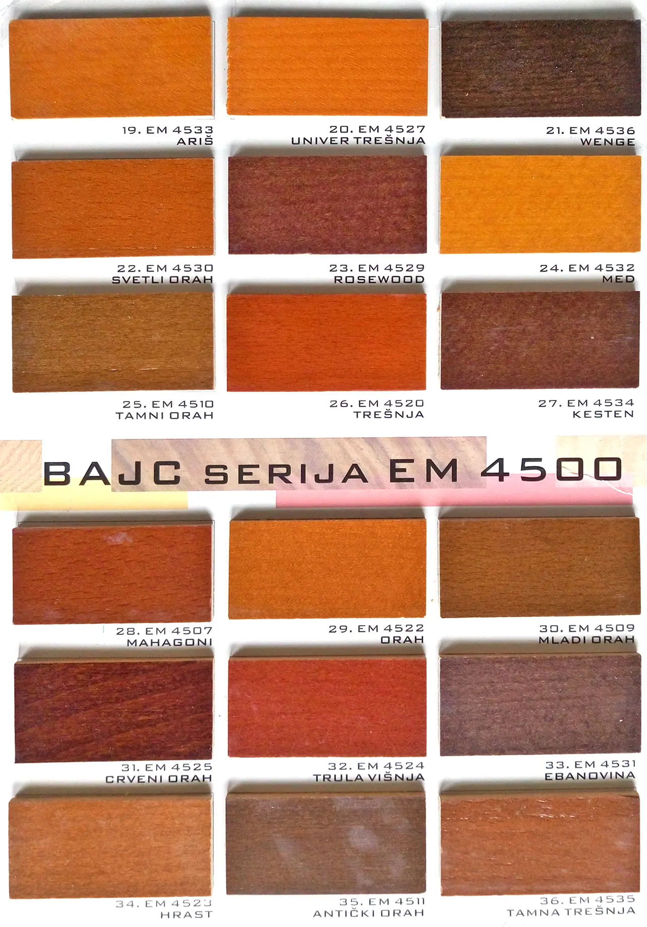 Wood stain, series EM 4500